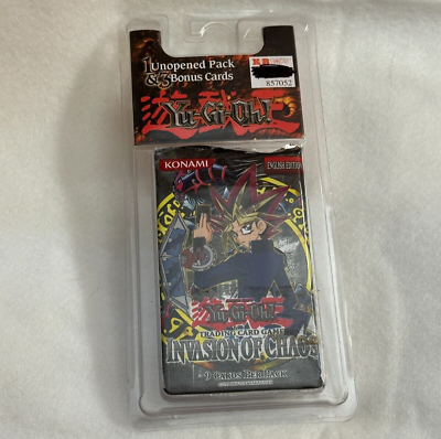 #ad Yu Gi Oh Invasion of Chaos Konami Pack English Edition NEW in Retail Plastic KB $115.00