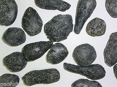 #ad Black Indochinite Tektite Stone 15 to 50 gram Size Pieces 0.1 Kg Lot $20.00