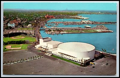 #ad Postcard New Auditorium Baseball Park Yacht Harbor St. Petersburg FL F40 $1.63