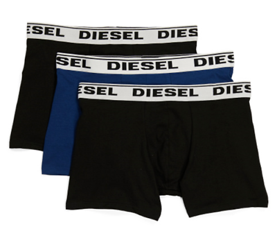 #ad Diesel Sebastian Boxer Brief Men Large Black Blue Underwear 3 Pack $25.99