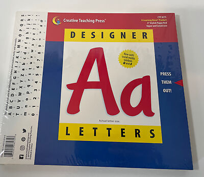 #ad Alphabet Letters Creative Teaching Press Red 4quot; Designer 235ct Classroom Crafts $3.99
