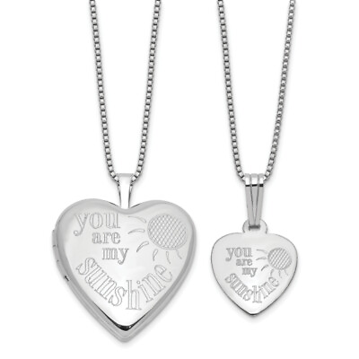 #ad 925 Sterling Silver You Are My... Locket Necklace Charm Pendant Set $157.00