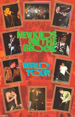 #ad New Kids on the Block 1990 Poster 23x34 $29.99