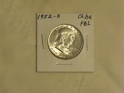 #ad 1952 D Silver Franklin half dollar Nice Choice AU coin $15.95