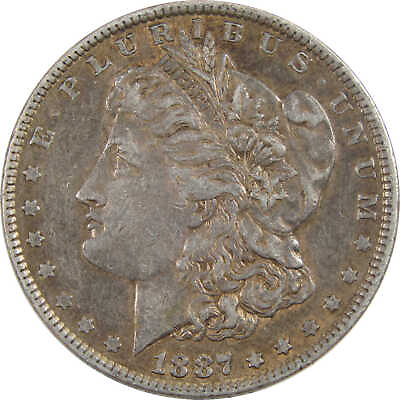#ad 1887 Morgan Dollar XF EF Extremely Fine Details Silver $1 SKU:I5585 $59.99