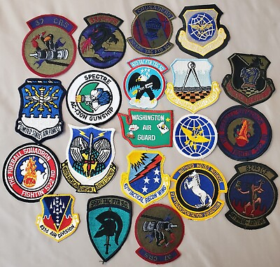 #ad LOT OF 20 VINTAGE AIR FORCE USAF PATCHES SSI ORIGINAL MILITARY NOS $79.99