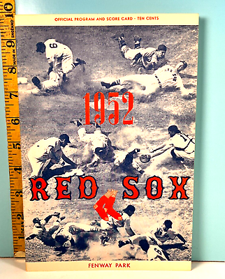 #ad 🔥 1952 Boston Red Sox Baseball Scorecard v Senators Unscored HIGH GRADE 🔥 $65.00