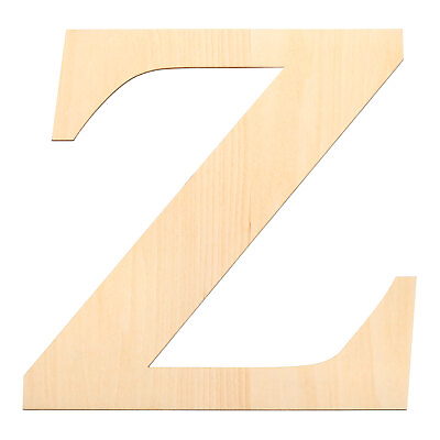 #ad 12quot; Wooden Letter Letter Z Shape Cutout Unfinished Large Wood Alphabet Letter AU $19.99
