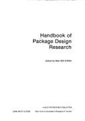#ad Handbook of Package Design Research Hardcover Walter Stern $6.29
