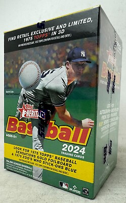 #ad 2024 Topps Heritage Factory Sealed Blaster Box Retail Inserts IN HAND $25.29