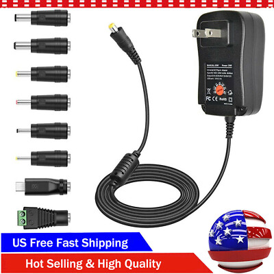 #ad Universal AC to DC Adjustable Adapter Charger Power Supply Small Electronics 12W $8.94