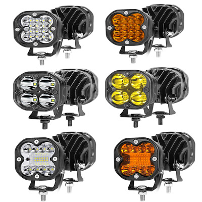 #ad 3#x27;#x27; LED Cube Pods Amber Yellow White Offroad Driving Lights Spot Work Lights Fog $29.98