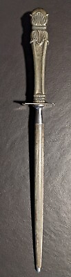 #ad Vintage Decorative Hallmark Sterling Silver Knife Sharpening Rod 12.75quot; $49.99