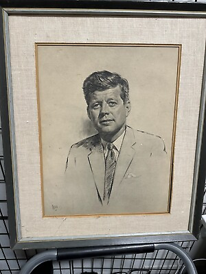 #ad Kennedy pencil portrait $2450.00
