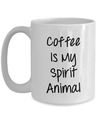 #ad Coffee Is My Spirit Animal Mug Gifts For Woman Funny Tea Hot Cocoa Coffee... $14.95