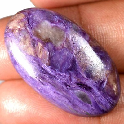 #ad Russia CHAROITE Oval 100% Natural Cabochon Russian Loose Gemstone 29.75 Cts.A57 $6.43