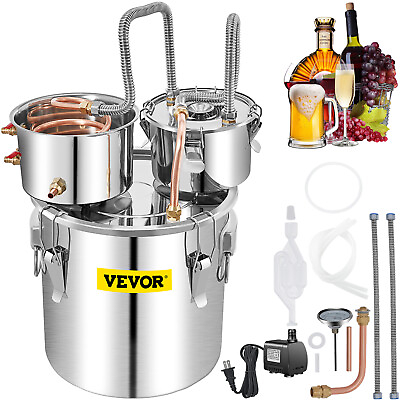 #ad VEVOR 13.2Gal 50L Water Alcohol Distiller Moonshine Still Wine Brewing Kit Home $112.99