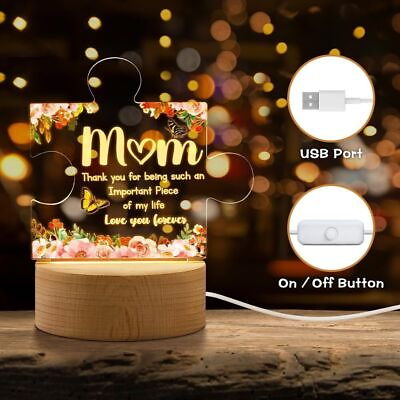 #ad Mother#x27;s Day LED Puzzle Sign Gift from Daughter or Son Unique Gift USA SELLER $8.88