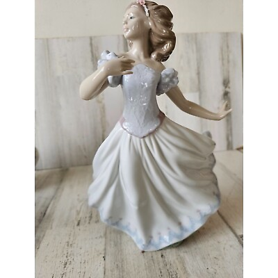 #ad Lladro sweet sixteen 6687 dancer ballerina ball dancing girl brunette figurine s $311.17