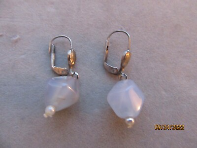 #ad VTG. PAIR OF DANGLING GLASS PEICED EARRINGS ABOUT 1 3 8quot;L $4.75