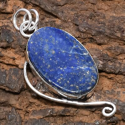 #ad 925 Sterling Silver Lapis Lazuli Gemstone Handmade Jewelry Pendant 2.09quot; $7.90