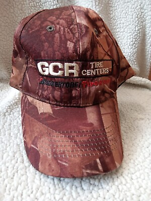 #ad GCR Tire Centers Camo Hat Cap Fall Rustic Colors With Adjustable Back $10.99