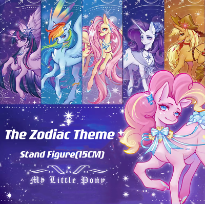 #ad My Little Pony✖️the Zodiac Pinkie Pie Rainbow Dash Acrylic Stand Figure 15CM $15.99