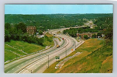 #ad Zanesville OH Ohio Modern Expressway Interstate 70 Antique Vintage Postcard $7.99