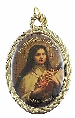 #ad Catholic Saint Therese Of Lisieux Colorized Religious Medal $7.99