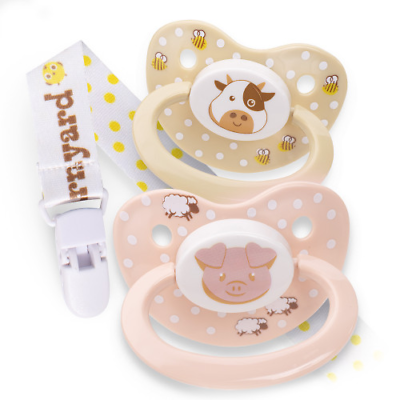 #ad Rearz Adult Pacifiers with Clip NEW Barnyard 2 Pack Pacifier Soother $29.95