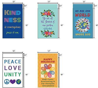 #ad Peace Love amp; Diversity GARDEN YARD FLAGS Mix amp; Match for Multi Discount $12.95