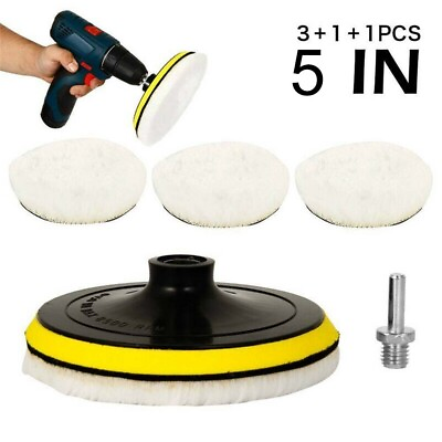 #ad Polishing Pads New Replacement Hot Sale Wool Wheel 5 Inch 5Pcs Buffing $18.11