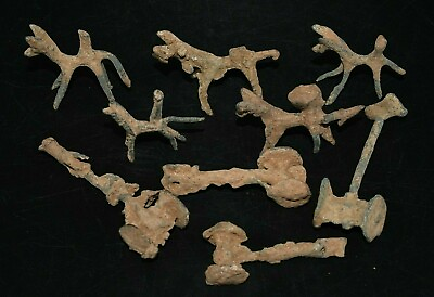 #ad 5 Ancient Luristan Bronze Animal Figurines with 4 Chariots Circa 1000 to 600 $700.00