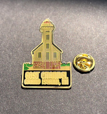 #ad East Channel Grand Island Michigan Gold Tone Metal Travel Lapel Pin Pinback $7.19