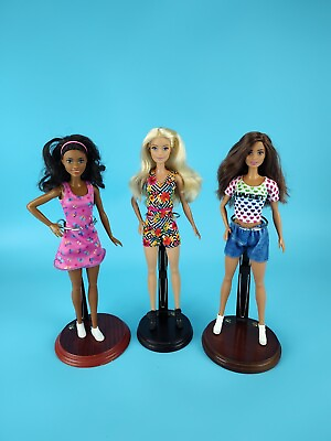 #ad Mattel Barbie amp; Friends Fashionistas Barbie AA amp; Neysa Dolls Lot of 3 Outfits $31.54