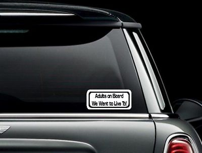 #ad Adults on Board Funny Car Graphics Window Bumper Sticker Decal US Seller $6.79