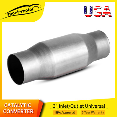 #ad 3 inch Universal Catalytic Converter Stainless Steel Weld On EPA OBDII Approved $20.90