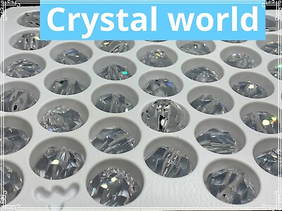 25 10mm Chandelier Crystals Handmade Beads Cut Glass CLEAR 1 Hole Asfour Lead $12.38