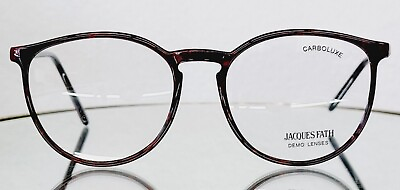 #ad Vintage JACQUES FATH PARIS eyeglasses JF 83 NEW Plastic black Burgundy FRANCE $399.00
