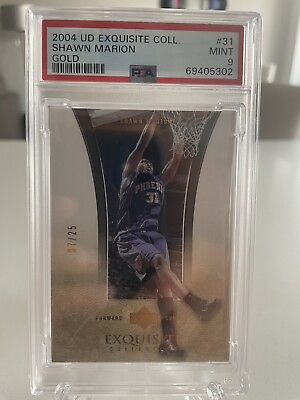 #ad 2004 UD Exquisite Gold Shawn Marion 25 PSA 9 $115.00