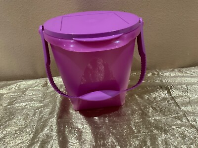 #ad New UNIQUE Beautiful Round Tupperware Bucket Container 5L Mulberry Color $35.00