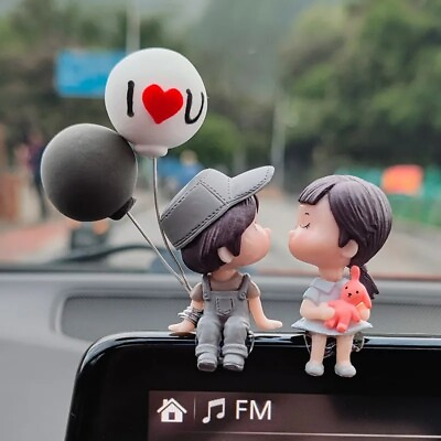#ad 2024 car accessories cute cartoon couples action figure figurines balloon orname $13.99