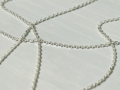 #ad Sterling Silver 1mm Cable Chain Necklace 18 Inches $5.95