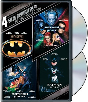 #ad BATMAN BATMAN amp; ROBIN BATMAN FOREVER BATMAN RETURNS 4 Favorites DVD NEW SEALED $8.05