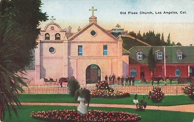 #ad Los Angeles CA California Old Plaza Church Vintage Postcard $7.99