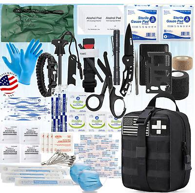 #ad #ad 80 Pc Tactical First Aid Kit Emergency Military Trauma Survival Medical Supplies $31.99