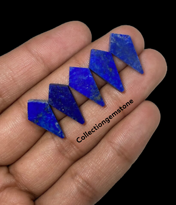 #ad 10 Pieces Natural Lapis Lazuli Both Side Polished Gems Size 8x10mm 15x30mm $21.85