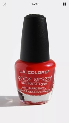 #ad LA Colors Color Craze Nail Polish Moody Red $1.30