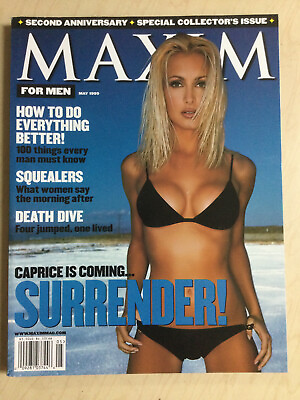 #ad may 1999 Maxim #18 Caprice sexy cover CARMEN ELECTRA DONNA D#x27;ERRICO $9.99
