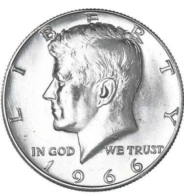 #ad 1966 Silver Kennedy Half Dollar 40% UNCIRCULATED Fast Free Daily Shipping $9.99